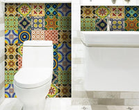 8" X 8" Auguri Mix Peel and Stick Removable  Tiles