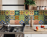 8" X 8" Auguri Mix Peel and Stick Removable  Tiles