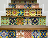 8" X 8" Auguri Mix Peel and Stick Removable  Tiles