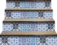 4" X 4" Mediterranean Blues Mosaic Peel and Stick Tiles