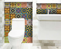 4" X 4" Euro Mosaic Peel and Stick Removable Tiles