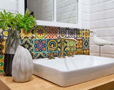 7" X 7" Euro Mosaic Peel and Stick Removable Tiles