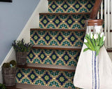 4" X 4" Agean Blue and Green Peel and Stick Tiles