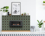 4" X 4" Agean Blue and Green Peel and Stick Tiles