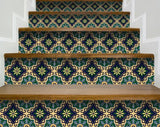 4" X 4" Agean Blue and Green Peel and Stick Tiles