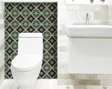 8" X 8" Agean Blue and Green Peel and Stick Tiles