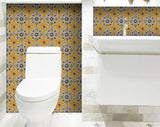 4" X 4" Yellow Blue Provence Peel And Stick Tiles