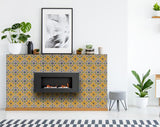 6" X 6" Yellow Blue Provence Peel and Stick Removable Tiles