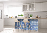 8" X 8" Blue and White Valencia Peel And Stick Tiles