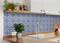 6" X 6" Blue Mia Peel And Stick Removable Tiles
