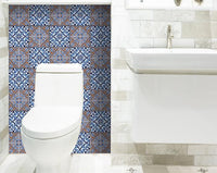 4" X 4" Prima Blue Peel And Stick Removable Tiles