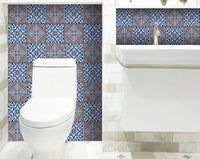 8" X 8" Prima Blue Peel And Stick Removable Tiles