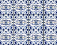 5" X 5" Blue Mia Gia Peel And Stick Removable Tiles