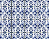 7" X 7" Blue Mia Gia Peel And Stick Removable Tiles
