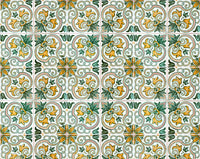 8" X 8" Green Yellow Melo Peel and Stick Tiles