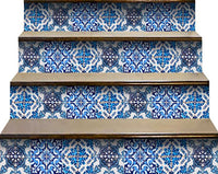 8" X 8" Blue Multi Mosaic Peel and Stick Tiles