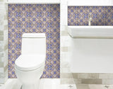 4" X 4" Blue Taupe Nova Removable Peel And Stick Tiles
