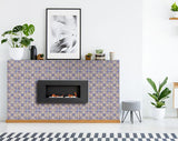 6" X 6" Blue Taupe Nova Removable Peel and Stick Tiles