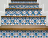 5" X 5" Teal Taupe Sia Removable Peel and Stick Tiles