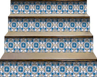 5" X 5" Teal Taupe Sia Removable Peel and Stick Tiles