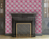 6" X 6" Rosa Pink Lea Removable Peel and Stick Tiles