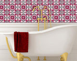 8" X 8" Rosa Pink Lea Removable Peel and Stick Tiles