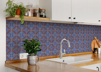 4" X 4" Blue Rust Zio Removable Peel And Stick Tiles