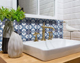 5" X 5" Blue Nelly Removable Peel and Stick Tiles