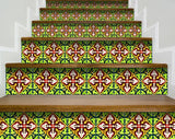 4" X 4" Green Leva Removable Peel And Stick Tiles