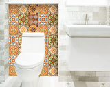 7" X 7" Golden Multi Mosaic Peel and Stick Tiles