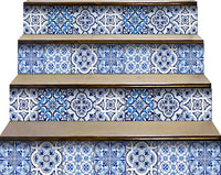 8" X 8" Azul Multi Mosaic Peel and Stick Tiles