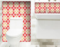 5" X 5" Roja Hola  Removable Peel and Stick Tiles