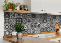4" x 4" Shades of Grey Mosaic Peel and Stick Removable Tiles