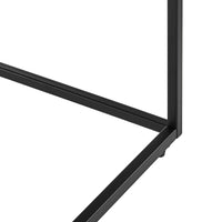 Modern Black Gloss and Matte Black Cube Side Table