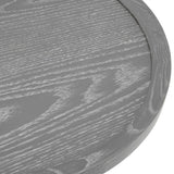 Modern Gray and Black Round Side Table