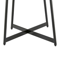 Modern Gray and Black Round Side Table