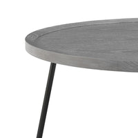 Modern Gray and Black Round Coffee Table