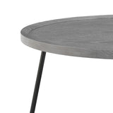 Modern Gray and Black Round Coffee Table