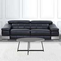 Modern Gray and Black Round Coffee Table