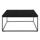 Black on Black High Gloss Square Coffee Table