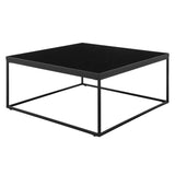 Black on Black High Gloss Square Coffee Table