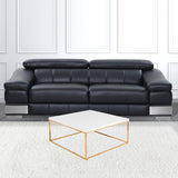 White and Gold Square Coffee Table