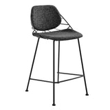 Set of Two Leaf Black Counter Stools