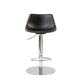 Edge Adjustable Swivel Black Faux Leather Stool