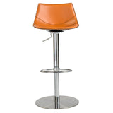 Edge Adjustable Swivel Terra Cotta Faux Leather Stool