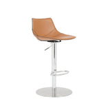 Edge Adjustable Swivel Terra Cotta Faux Leather Stool