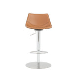 Edge Adjustable Swivel Terra Cotta Faux Leather Stool