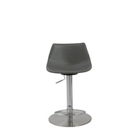 Edge Adjustable Swivel Gray Faux Leather Stool