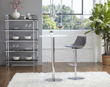 Edge Adjustable Swivel Gray Faux Leather Stool