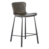 Set of Two Charcoal Counter Stools